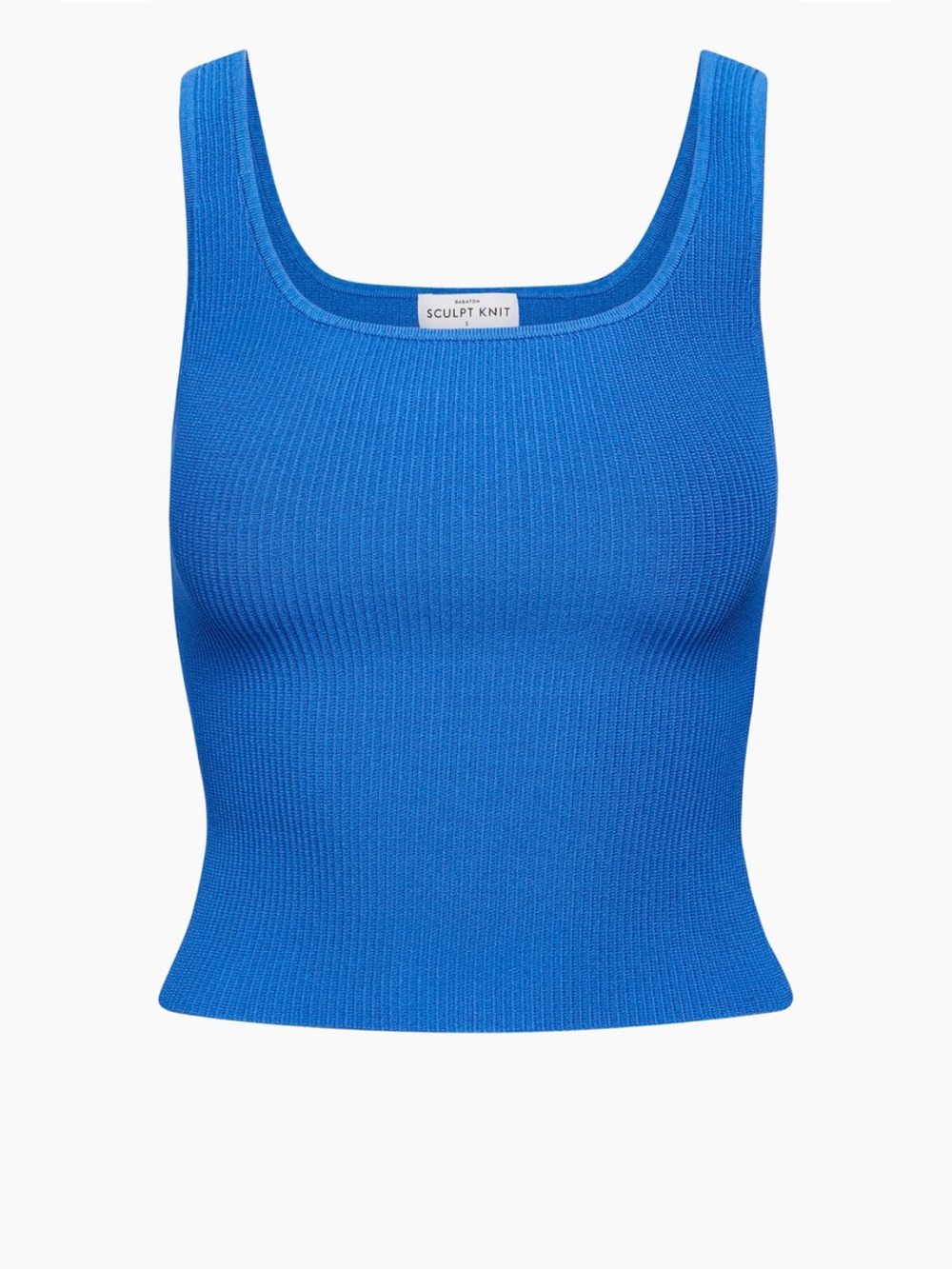 Babaton Aritzia Sculpt Knit Squareneck Tank - Bright Sapphire Blue
